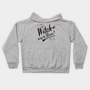 Witch Way to Barre Halloween Kids Hoodie